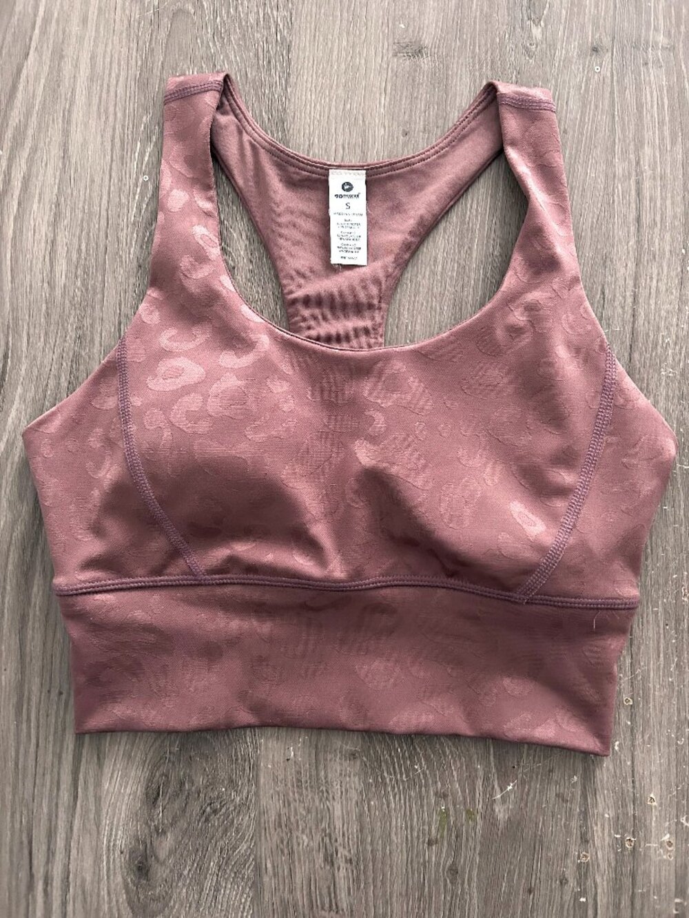 90 Degree By Reflex Leopard Print Sports Bra
